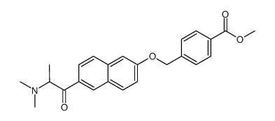 4-[6-(2-Dimethylamino-propionyl)-naphthalen-2-yloxymethyl]-benzoic acid methyl ester结构式