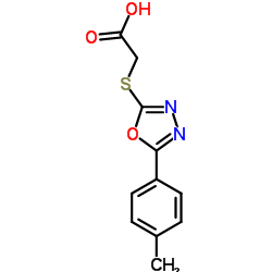 {[5-(4-Methylphenyl)-1,3,4-oxadiazol-2-yl]sulfanyl}acetic acid结构式