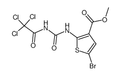 methyl 5-bromo-2-({[(trichloroacetyl)amino]carbonyl}amino)thiophene-3-carboxylate Structure