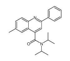 6-methyl-2-phenylquinoline-4-carboxylic acid diisopropylamide结构式