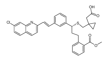 2'-去(1-羟基-1-甲基乙基)-2'-甲基羧基孟鲁司特结构式