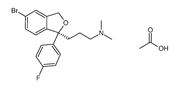 (S)-3-(5-bromo-1-(4-fluorophenyl)-1,3-dihydroisobenzofuran-1-yl)-N,N-dimethylpropan-1-amine acetate Structure