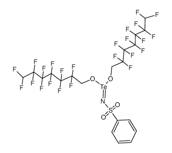 bis(2,2,3,3,4,4,5,5,6,6,7,7-dodecafluoroheptyl) (phenylsulfonyl)tellurimidite结构式