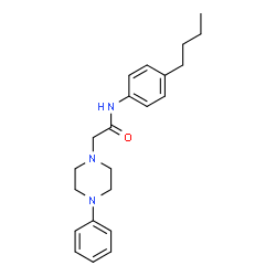 N-(4-BUTYLPHENYL)-2-(4-PHENYLPIPERAZINO)ACETAMIDE结构式