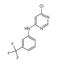 6-Chloro-N-[3-(trifluoromethyl)-phenyl]pyrimidin-4-amine结构式