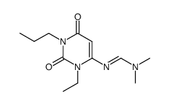 6-[1-aza-2-(dimethylamino)vinyl]-1-ethyl-3-propyl-1,3-dihydropyrimidine-2,4-dione Structure