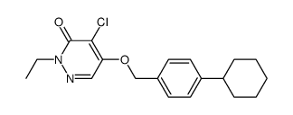 4-chloro-5-(p-cyclohexylbenzyloxy)-2-ethyl-3-(2H)-pyridazinone结构式