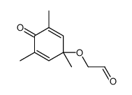 2-(1,3,5-trimethyl-4-oxocyclohexa-2,5-dien-1-yl)oxyacetaldehyde Structure
