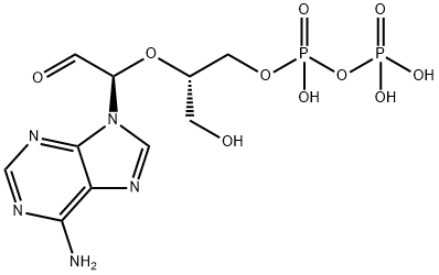 2'-(6-aminopurinyl-9)-4'-hydroxymethyl-3'-oxa-1'-oxopentyl-5'-diphosphate结构式