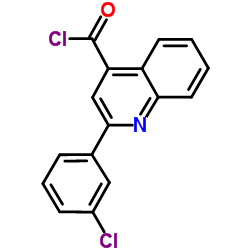 2-(3-氯苯基)喹啉-4-甲酰氯结构式