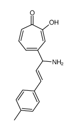 4-(1-amino-3-p-tolyl-2-propenyl)tropolone结构式