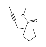 methyl 1-but-2-ynylcyclopentane-1-carboxylate结构式