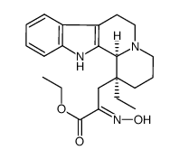 (+/-)-ethyl-(1,2,3,4,6,7,12,12bα-octahydro-indolo(2,3-a)quinolizin-1β-yl)pyruvate oxime结构式