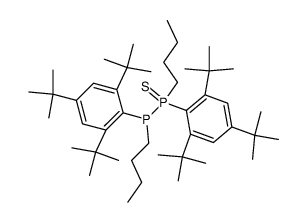 1,2-dibutyl-1,2-bis(2,4,6-tri-tert-butylphenyl)diphosphane 1-sulfide Structure