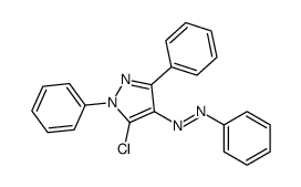 (5-chloro-1,3-diphenylpyrazol-4-yl)-phenyldiazene Structure