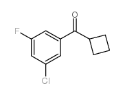 3-CHLORO-5-FLUOROPHENYL CYCLOBUTYL KETONE structure