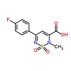 5-(4-Fluorophenyl)-2-methyl-2H-1,2,6-thiadiazine-3-carboxylic acid 1,1-dioxide Structure