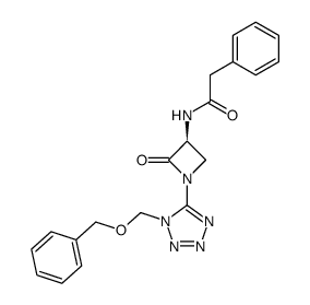 N-[(S)-1-(1-Benzyloxymethyl-1H-tetrazol-5-yl)-2-oxo-azetidin-3-yl]-2-phenyl-acetamide Structure