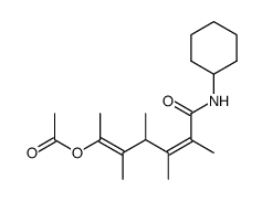 (4RS,2Z,5E)-6-Acetoxy-N-cyclohexyl-2,3,4,5-tetramethylhepta-2,5-diensaeure-amid结构式