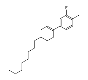 2-fluoro-1-methyl-4-(4-octylcyclohexen-1-yl)benzene Structure