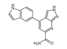 4-(1H-indol-5-yl)-1H-pyrazolo[3,4-b]pyridine-6-carboxamide结构式