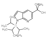 Α,Α-二甲基-1-[三(1-甲基乙基)硅酯]-1H-吡咯并[2,3-B]吡啶-5-甲醇结构式