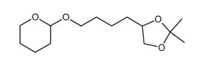 2-(4-(2,2-dimethyl-1,3-dioxolan-4-yl)butoxy)tetrahydro-2H-pyran结构式