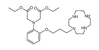 diethyl 2,2'-(2-(3-(1,4,7,10-tetraazacyclododec-1-yl)propoxy)phenylazanediyl)diethanoate结构式