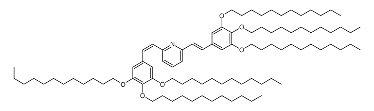 2,6-bis[2-(3,4,5-tridodecoxyphenyl)ethenyl]pyridine Structure