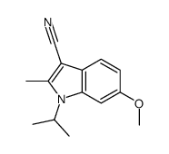 6-methoxy-2-methyl-1-propan-2-ylindole-3-carbonitrile结构式