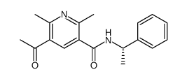 (S)-3-N-(alpha-methylbenzyl)-carbamoyl-5-acetyl-2,6-lutidine Structure