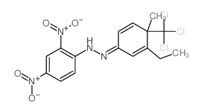 N-[[3-ethyl-4-methyl-4-(trichloromethyl)-1-cyclohexa-2,5-dienylidene]amino]-2,4-dinitro-aniline结构式