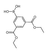 [3,5-双(乙氧基羰基)苯基]硼酸结构式