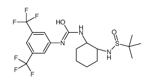 (R)-N-[(1R,2R)-2-(3-(3,5-双(三氟甲基)苯基)脲基)环己基]-叔丁基亚磺酰胺结构式