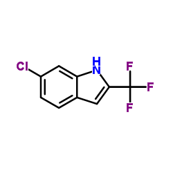 6-氯-2-(三氟甲基)-1H-吲哚结构式