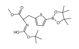 methyl (2S)-2-[(2-methylpropan-2-yl)oxycarbonylamino]-3-[5-(4,4,5,5-tetramethyl-1,3,2-dioxaborolan-2-yl)thiophen-2-yl]propanoate结构式