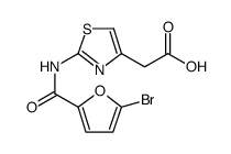 4-Thiazoleacetic acid, 2-[[(5-bromo-2-furanyl)carbonyl]amino] structure