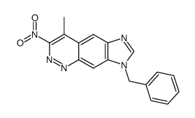 3-benzyl-8-methyl-7-nitroimidazo(4,5-g)cinnoline Structure