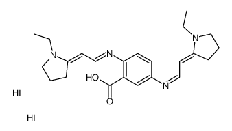 5,5'-[(2-carboxy-p-phenylene)bis(iminovinylene)]bis[1-ethyl-3,4-dihydro-2H-pyrrolium] diiodide structure