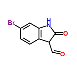 6-溴-2-氧-2,3-二氢-1H-吲哚-3-甲醛结构式