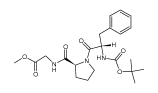 Nα-Boc-L-phenylalanyl-L-prolyl-glycine methyl ester结构式