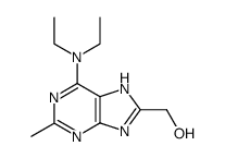 (6-diethylamino-2-methyl-7(9)H-purin-8-yl)-methanol结构式