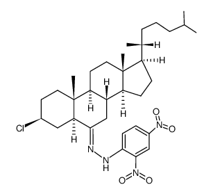 3β-chloro-5α-cholestan-6-one-(2,4-dinitro-phenylhydrazone)结构式