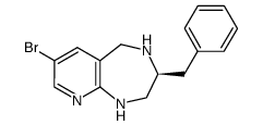 (S)-3-benzyl-7-bromo-2,3,4,5-tetrahydro-1H-pyrido[2,3-e][1,4]diazepine结构式