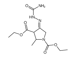 2-methyl-4-semicarbazono-pyrrolidine-1,3-dicarboxylic acid diethyl ester结构式