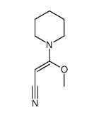 (Z)-3-methoxy-3-(1-piperidyl)prop-2-enenitrile结构式