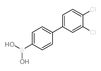 (3',4'-二氯[1,1'-联苯]-4-基)硼酸结构式