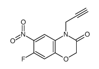 7-fluoro-6-nitro-4-prop-2-ynyl-1,4-benzoxazin-3-one Structure