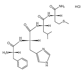 H-Phe-His-Leu-Met-NH2 hydrochloride结构式