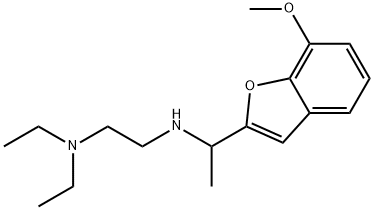 N,N-diethyl-N'-[1-(7-methoxy-1-benzofuran-2-yl)ethyl]ethane-1,2-diamine structure